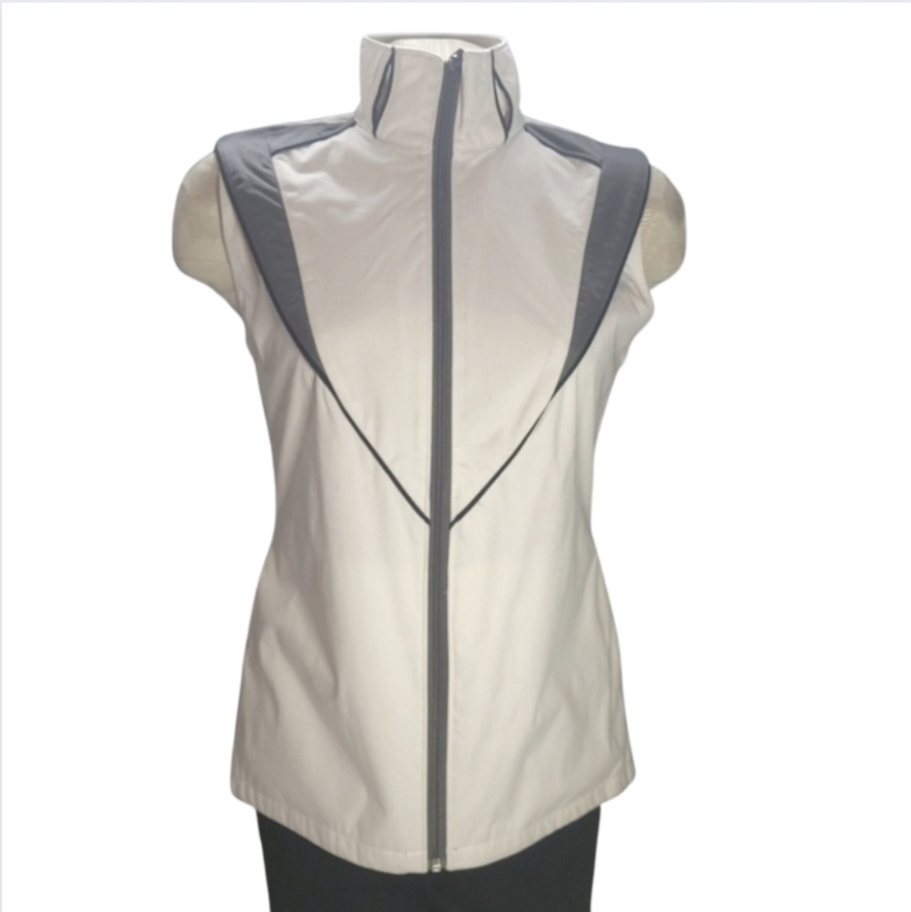 Women's Golf Vest XS Calloway White Zip Lightweight Nylon Opti-Dry Sleeveless